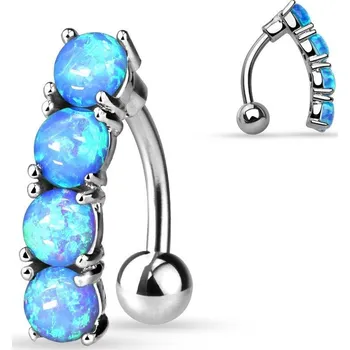 Piercing Piercing do pupíku opály modré