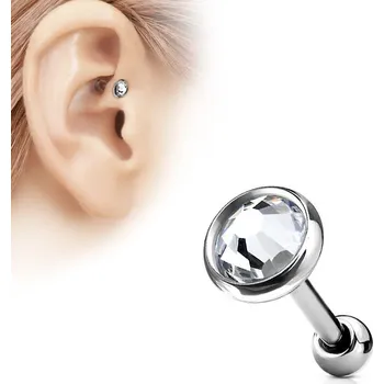 Piercing Cartilage piercing do ucha, čirý kámen 5 mm