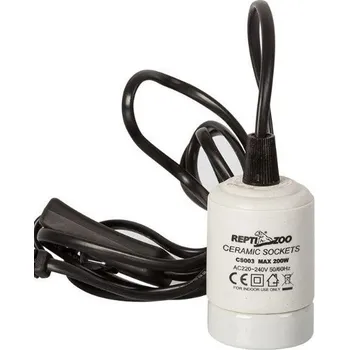 Osvětlení do terária Repti Zoo keramická objímka s vypínačem na kabelu
