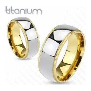 Prsten Snubní prsteny titan 1 pár HWRTM1011 - Titanové snubní prsteny