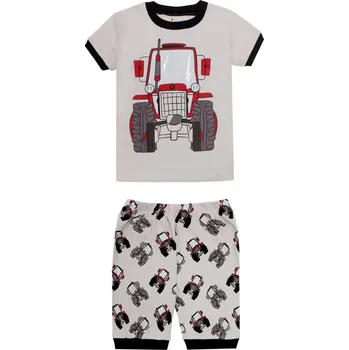Dívčí pyžamo Čína Dětské klučičí pyžamo s auty Věk: 7T, Motiv: béžové traktor