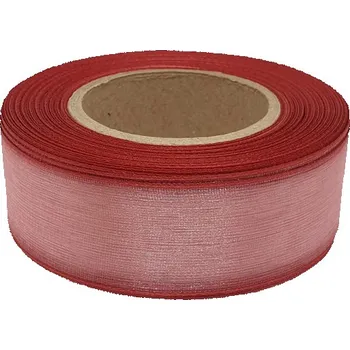 Stuha Stuha monofilová s vlascem vínová, šíře 25mm, 25m