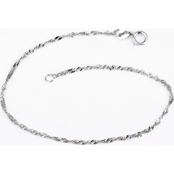 Náramek Náramek z bílého zlata singapore 19 cm ZLNA840F + Dárek zdarma