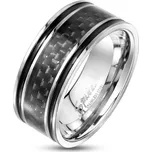 Pánský ocelový prsten s karbonem (62)