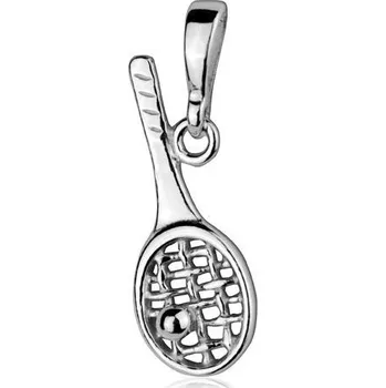 Přívěsek Stříbrný přívěsek tenisová raketa s míčkem