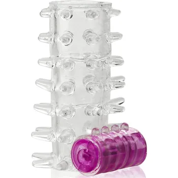 Návlek na penis VIBRUJÍCÍ ZVĚTŠUJÍCÍ NÁVLEK S HROTY - WRW 037