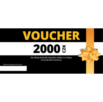 Tělový krém Dewalt Dárkový poukaz v hodnotě 2000 Kč