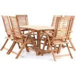 Stolová sestava VeGa King set 6 (z akátového dřeva) - mega SLEVA !