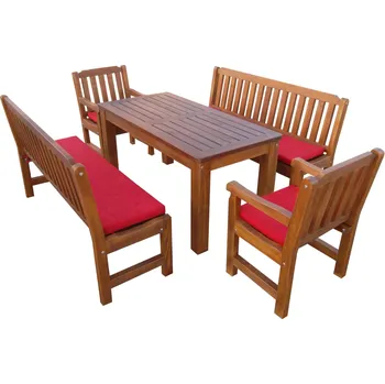 Zahradní sestava Krajča Dřevěná zahradní sestava Jolana (3 díly) 150 cm Povrchová úprava dřeva: Akát, Materiál: Borovice