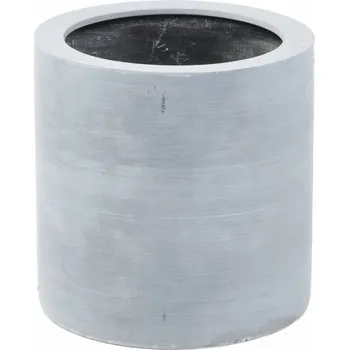 Květináč Luxusní KVĚTINÁČ FIBER OVÁLNÝ ŠEDÝ 40x40cm