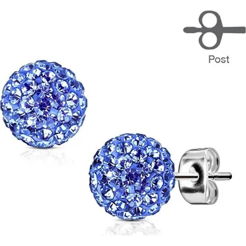 Náušnice Ocelové náušnice - tyrkysové kamínky