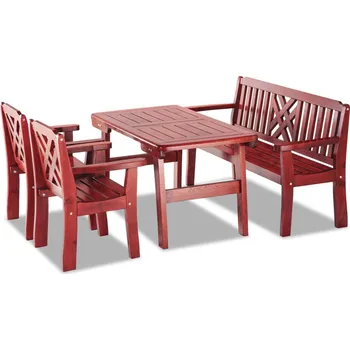 Zahradní sestava Krajča Zahradní dřevěná sestava Brigita (4 díly) 150 cm Povrchová úprava dřeva: Bez nátěru, Materiál: Borovice