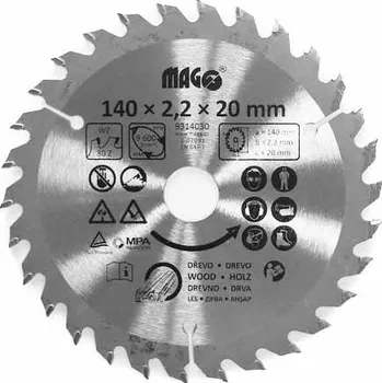 Pilový kotouč Pilový kotouč 140x2,2x20mm/30 zubů - střídavě šikmé MAGG 9314030