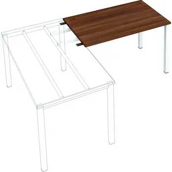 Psací stůl Hobis Pracovní řetězící stůl US 1200RU Barva desky stolu: bílá, Barva kovu: černá