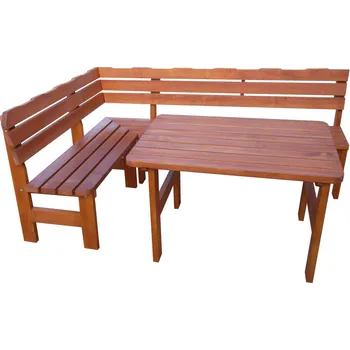 Zahradní sestava Krajča ZAHRADNÍ DŘEVĚNÁ ROHOVÁ SESTAVA ADRIANA - 2 díly Povrchová úprava dřeva: Bez nátěru