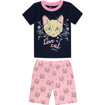 Dětské holčičí pyžamo s nápisy Věk: 6T, Barva: tmavě modrá