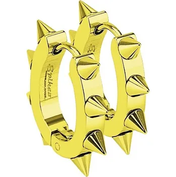 Náušnice Zlacené ocelové náušnice s ostny