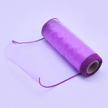 Organza obšitá š15cm/9m fialová (15CM10Y/37)