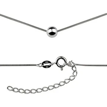 Náhrdelník Stříbrný náhrdelník - řetízek s kuličkou