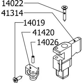 pant Náhradní pant k Tango KLT, zlamovací dveře 41420+41421