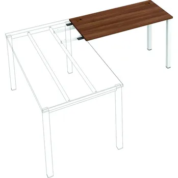 Nábytek Hobis Pracovní řetězící stůl UE 1200RU Barva desky stolu: calvados, Barva kovu: bílá