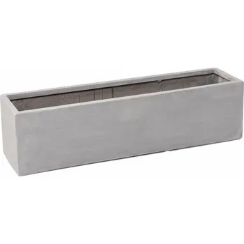 Květináč LUXUSNÍ BALKONOVÝ TRUHLÍK FIBER HNĚDOŠEDÝ 100x25x25cm