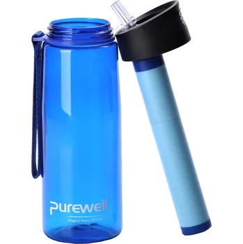 Láhev DRINKWAY Tritanová láhev na vodu s filtrem 650 ml modrá