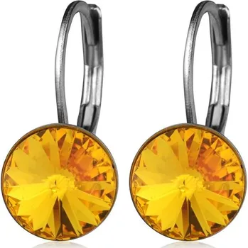 Náušnice Ocelové náušnice - Topaz, 8 mm