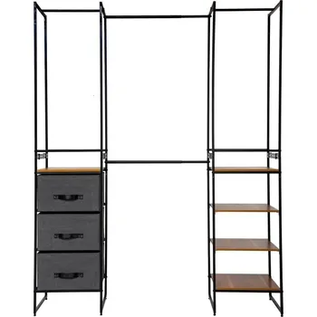 Nábytek 5five Simply Smart Skladovací modul: 3 zásuvky, 4 police, sloupy, 180x47x198 cm