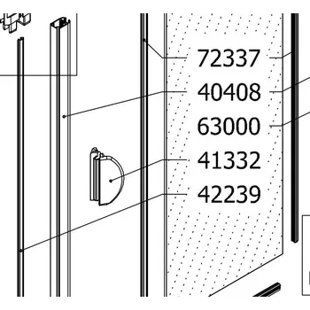 Madlo do koupelny Náhradní madlo bílé k Tango KLT, zlamovací dveře 413324