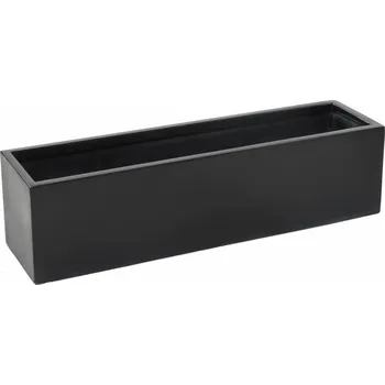 Květináč LUXUSNÍ BALKONOVÝ TRUHLÍK FIBER ČERNÝ 100x25x25cm