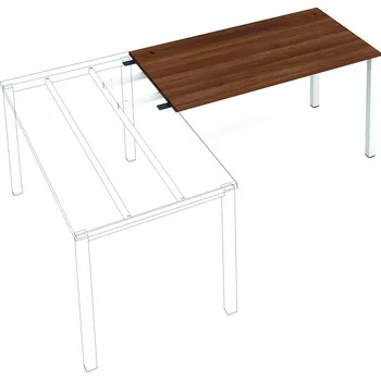 Psací stůl Hobis Pracovní řetězící stůl US 1400RU Barva desky stolu: olše, Barva kovu: černá