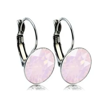 Náušnice Ocelové náušnice - Pink Opal