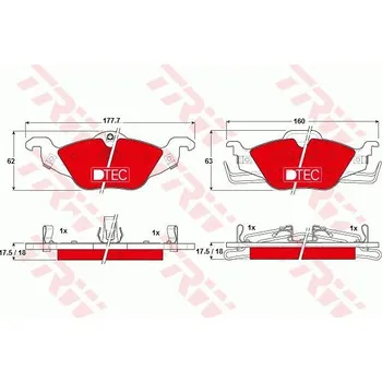 Brzdová destička TRW Dtec Cotec GDB1351DTE