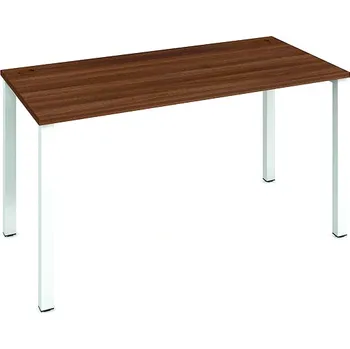 Psací stůl Hobis Pracovní stůl US 1400 Barva desky stolu: akát, Barva kovu: šedá