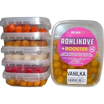 Nástraha Delikapet rohlíkové boilies + booster 12 mm/60 g příchuť: Jahoda