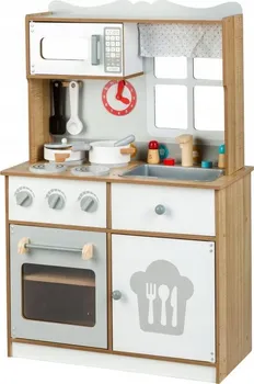 dětská kuchyňka Eco Toys Dřevěná kuchyňka s příslušenstvím hnědá