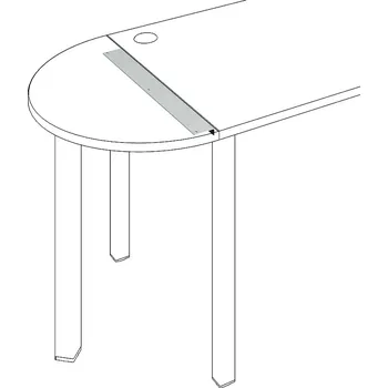Psací stůl Hobis Spojovací úhelník UL 800 Barva kovu: šedá
