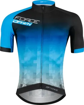 cyklistický dres Force Dawn s krátkým rukávem Uni černý/modrý
