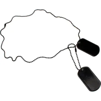 Vojenské psí známky 101 INC Identifikační "psí známky" US Dog Tag - černé