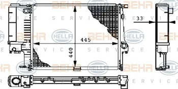 Chladič motoru Hella 8MK 376 711-084