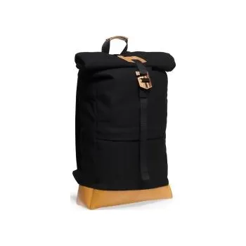 Městský batoh Praktický černý batoh s dřevěným detailem Lini Rollup s možností výměny či vrácení do 30 dnů zdarma - BRU2