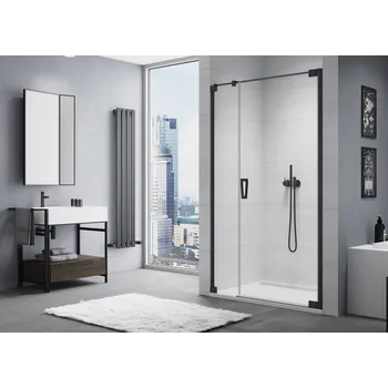 Ronal (Sanswiss) SanSwiss Cadura Black Line jednokřídlé dveře s pantem u zdi a s pevnou stěnou v rovině CA31C Šířka: 90 cm + doprava zdarma + při platbě převodem sleva navíc