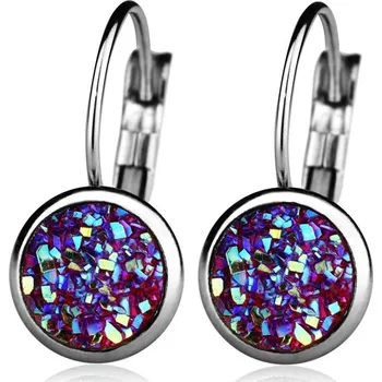 Náušnice Ocelové náušnice, AMETHYST