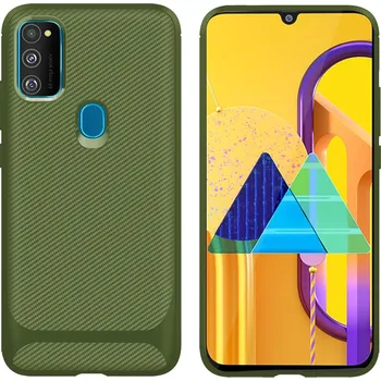Pouzdro na mobilní telefon Pouzdro TVC Carbon pro Samsung Galaxy M21 Barva: Zelená