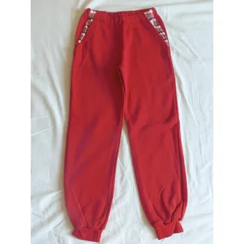 Dívčí tepláky 110,116, 134,128, velikost 110, Barva červená, Síla materiálu S počesem uvnitř Podzim/zima