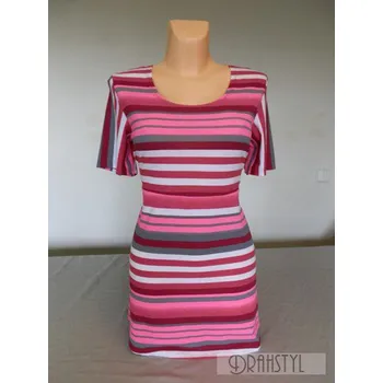 Dámské tričko Tunikové triko AGÁTA, Barva Růžová, Velikost XL 44, Materiál 85%bavlna 10% polyester 5% lykra