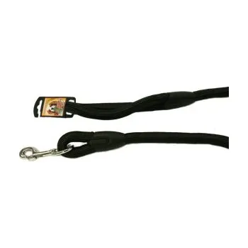 Vodítko pro psa Nylonové vodítko MARTY kulaté černé 150 × 1,3 cm