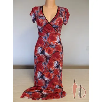 Dámské šaty červené šaty, Barva Červená, Velikost M 38 , Materiál 96% Viskoza 4% Lycra