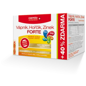 Cemio Vápník Hořčík Zinek Forte 140 tbl.